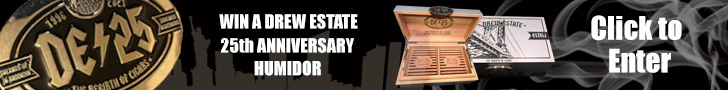 Banner for Drew Estate 25th Anniversary Humidor Drawing