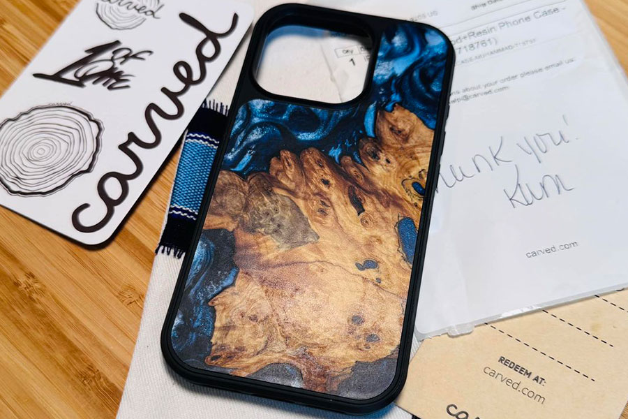 Phone cases by Carved are one-of-one and look great. 